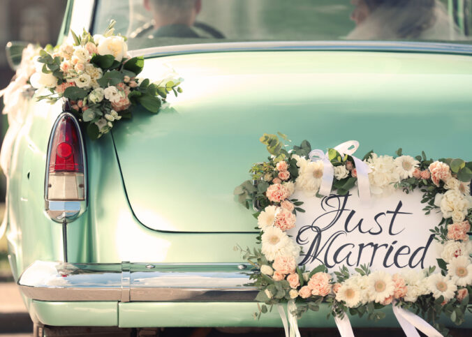 voiture mariage vintage